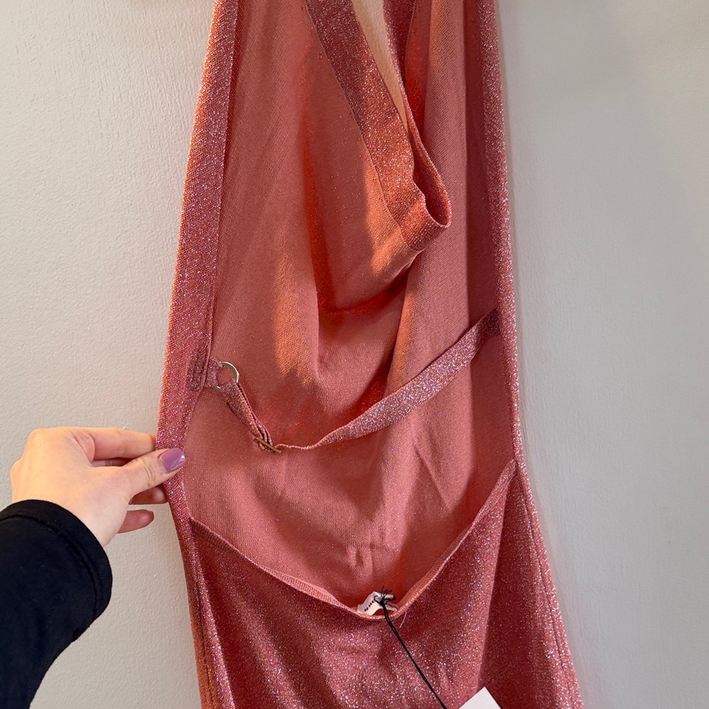 Superdown Shimmering Pink Backless Dress - Picture 4 of 10